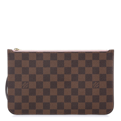 Louis Vuitton Damier Ebene Neverfull MM GM Pochette Rose Ballerine 1 of 7