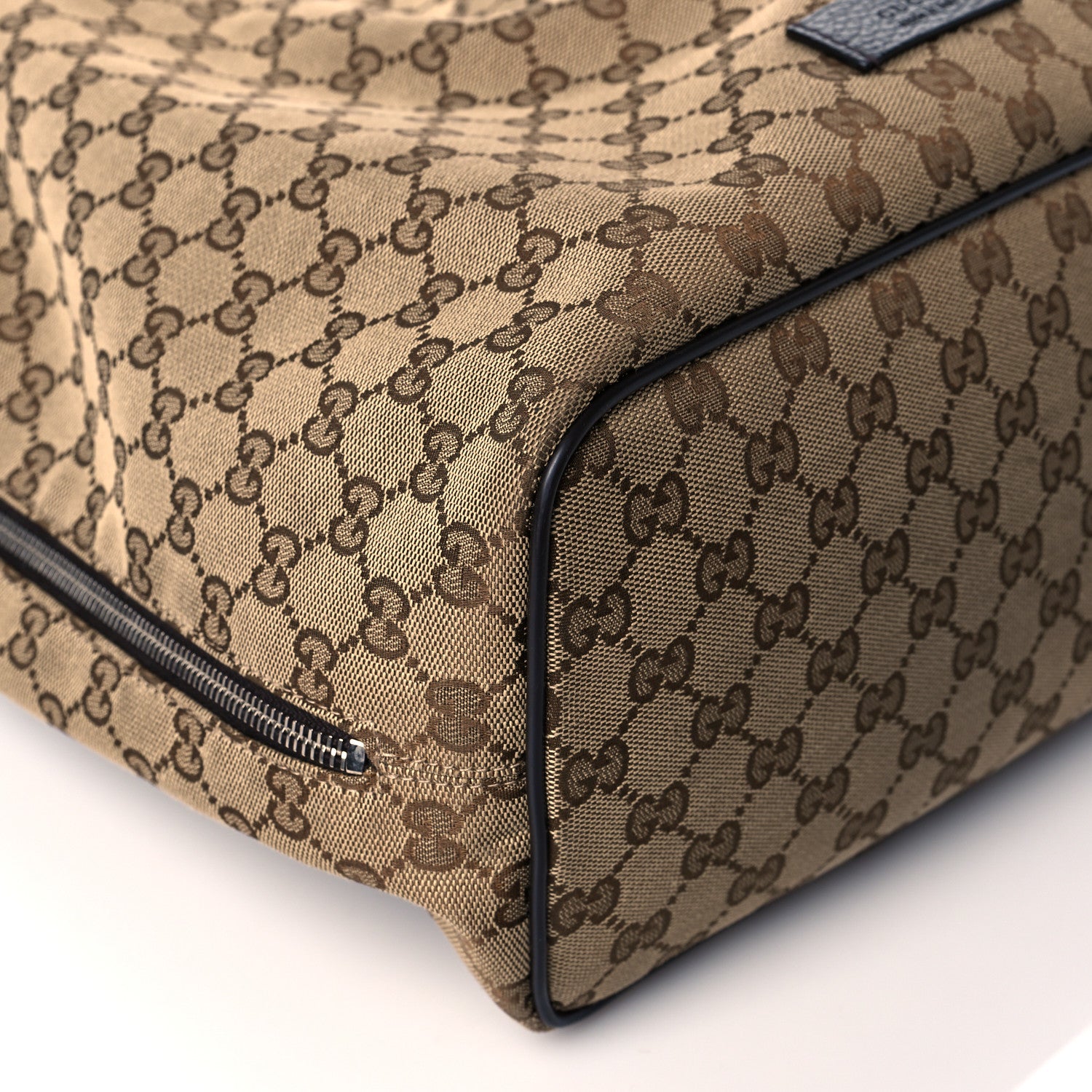 Gucci Monogram Dollar Calfskin O Drawstring Backpack Beige Ebony Testa di Moro Dark Chocolate 9 of 11