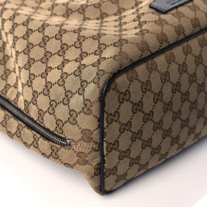 Gucci Monogram Dollar Calfskin O Drawstring Backpack Beige Ebony Testa di Moro Dark Chocolate 9 of 11