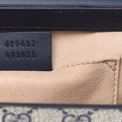 Gucci GG Supreme Monogram Moon Calfskin Small Padlock Shoulder Bag Beige Blue Mystic White Hibiscus Red 8 of 12