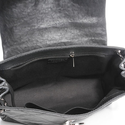 Chanel Washed Calfskin Large Hamptons Shopping Tote Black 6 of 7