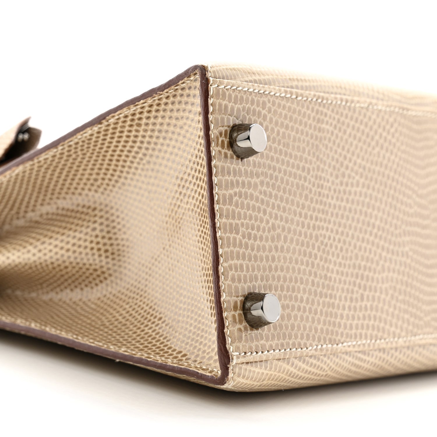 Hermes Lizard Niloticus Kelly Sellier 25 Ficelle 9 of 14