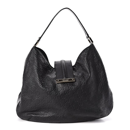 Gucci Guccissima Large New Ladies Web Hobo Black 1 of 10
