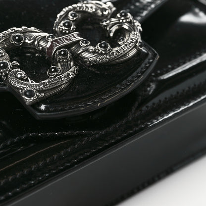 Dolce & Gabbana Polished Calfskin Small DG Amore Envelope Bag Black 9 of 10