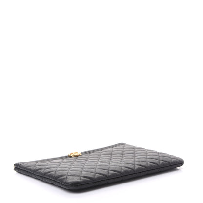 Chanel Caviar Quilted Medium Boy Cosmetic Case Black 3 of 10