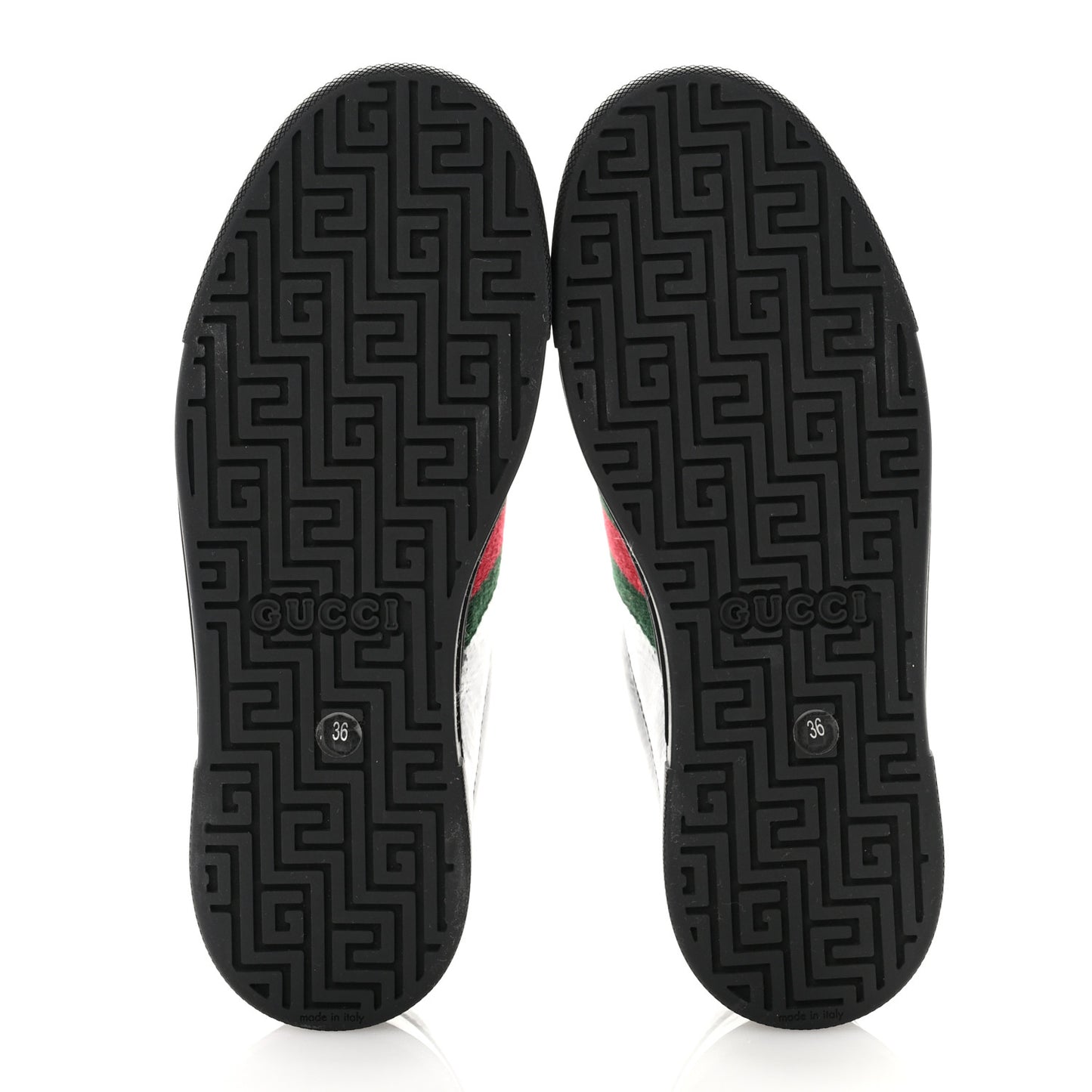 Crystal GG Monogram Web Womens New Ace Sneakers 36 Black