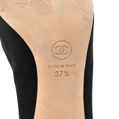 Chanel Cap Toe Pumps 37.5 Black Silver 6 of 9