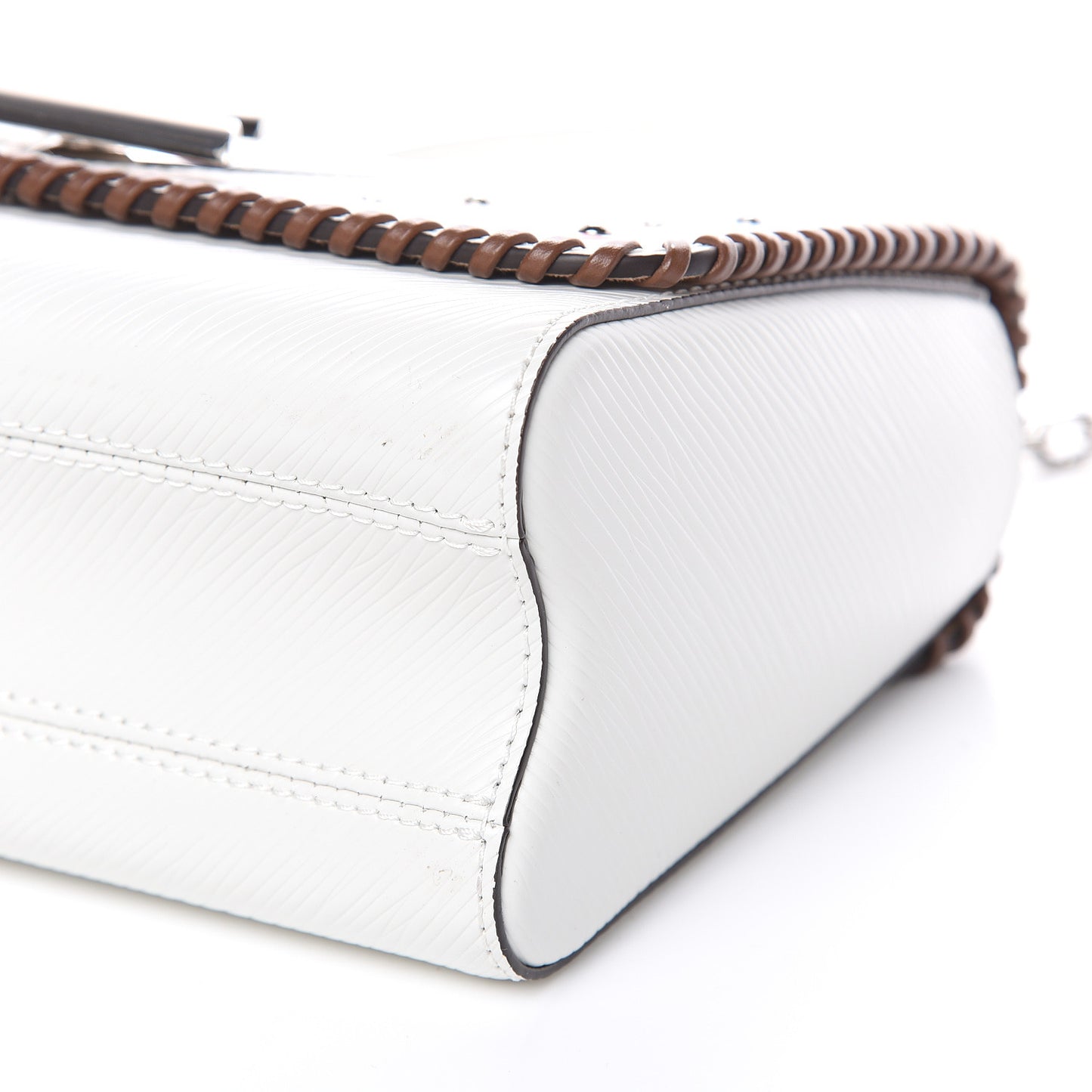Epi Flower Twist Shoulder Bag MM White