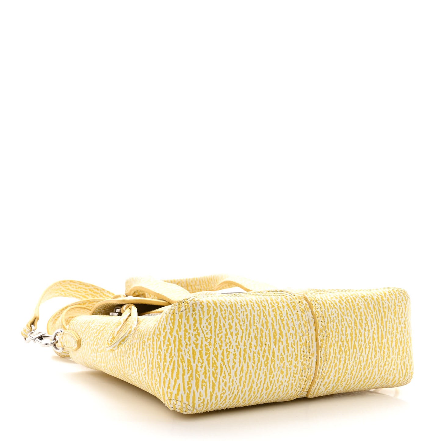 Textured Calfskin Mini Pashli Satchel Ivory Mimosa
