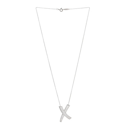 Tiffany Sterling Silver Paloma Picasso Graffiti X Pendant Necklace 3 of 4