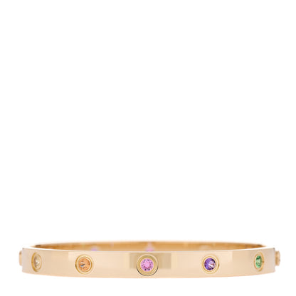 Cartier 18K Pink Gold Sapphire Garnet Amethyst LOVE Bracelet 16 3 of 7