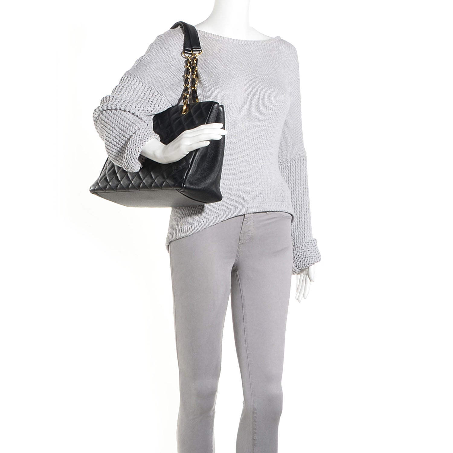 Chanel Caviar Grand Shopping Tote GST Black 2 of 7