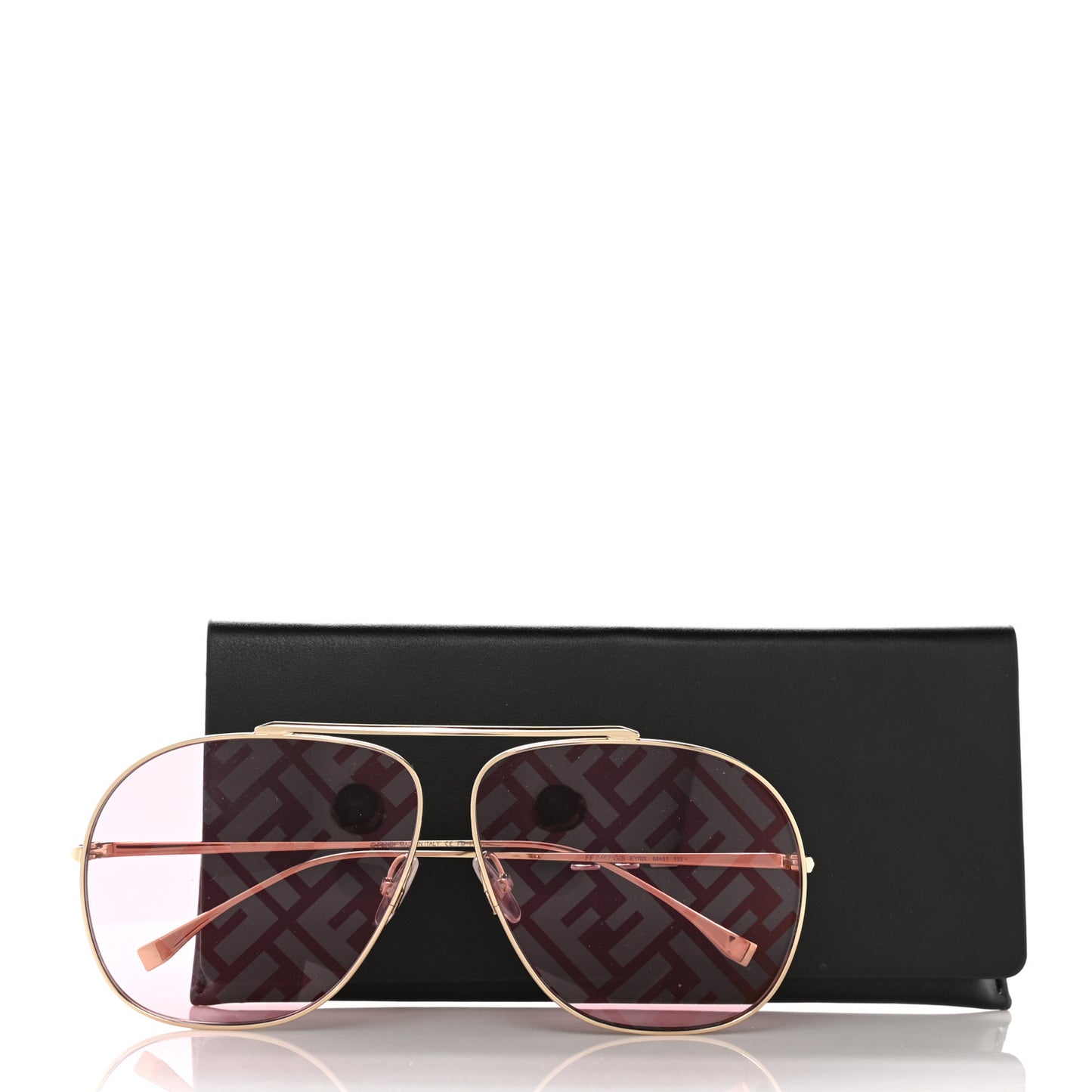 Metal FF Family Aviator Sunglasses FF0407 Pink