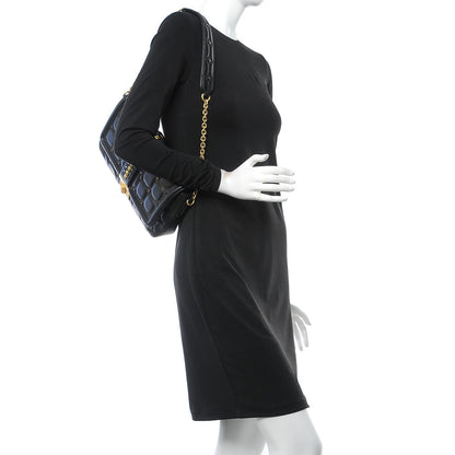 MCM Lambskin Quilted Embellished Flap Black 2 of 11