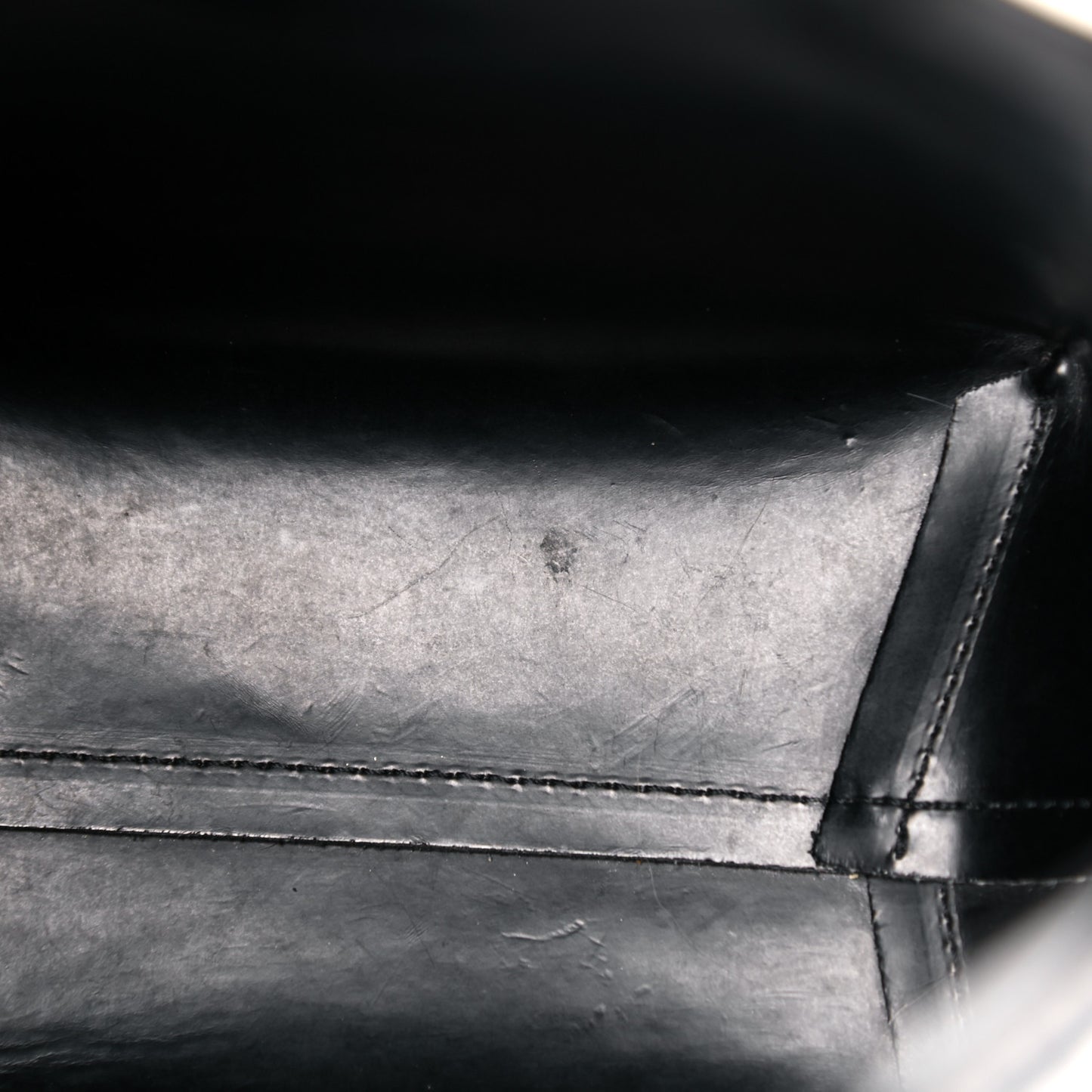 Patent Calfskin Mini Mini Bucket Bag Black