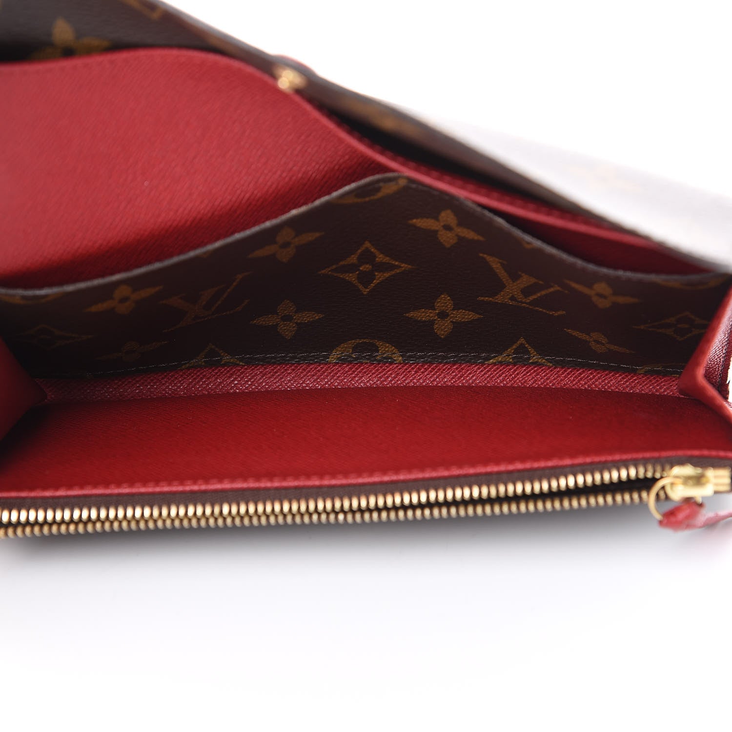 Louis Vuitton Monogram Emilie Wallet Red 4 of 15