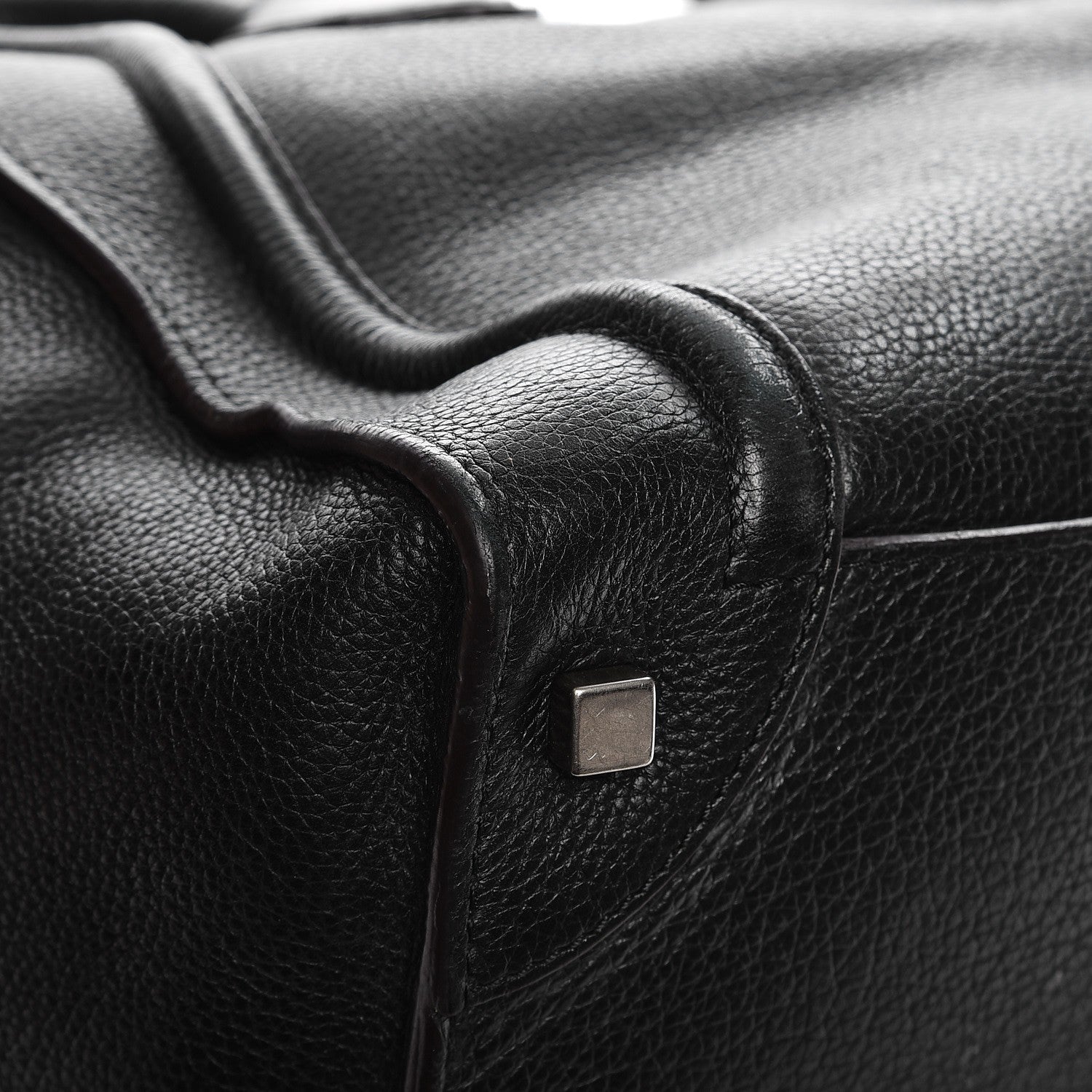 Celine Drummed Calfskin Mini Luggage Black 13 of 14
