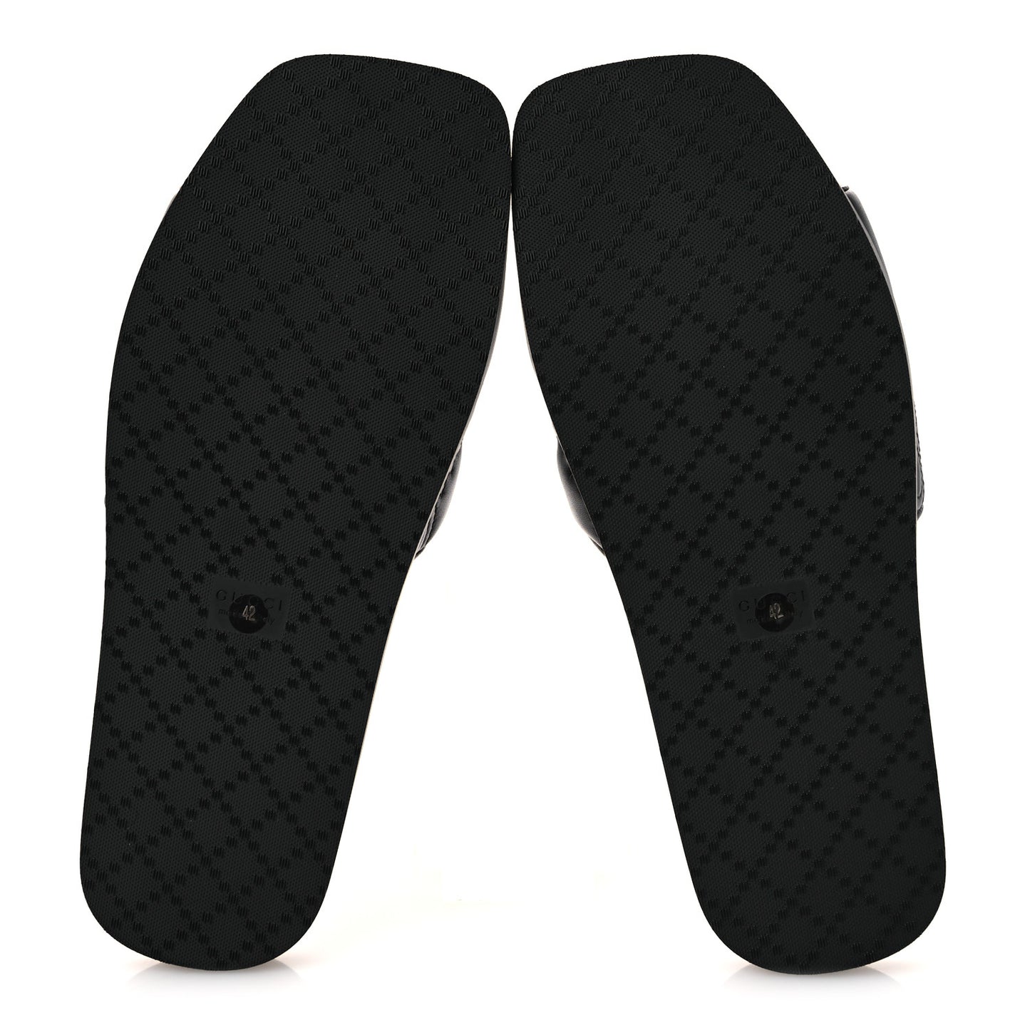 Nappa GG Matelasse Flat Slide Sandals 42 Black