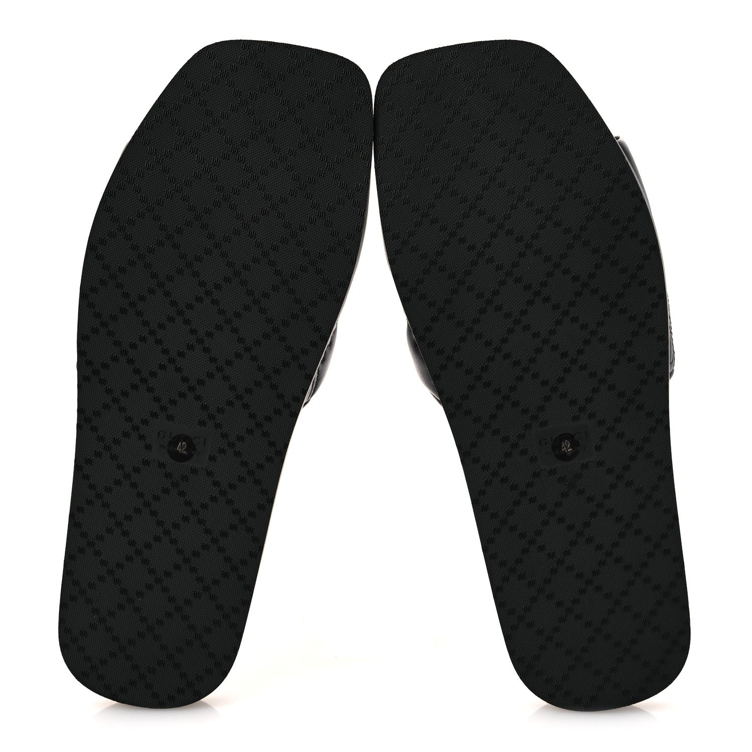 Gucci Nappa GG Matelasse Flat Slide Sandals 42 Black 7 of 11