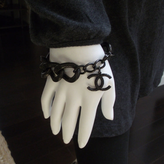 Black Metal Chain Bracelet CC
