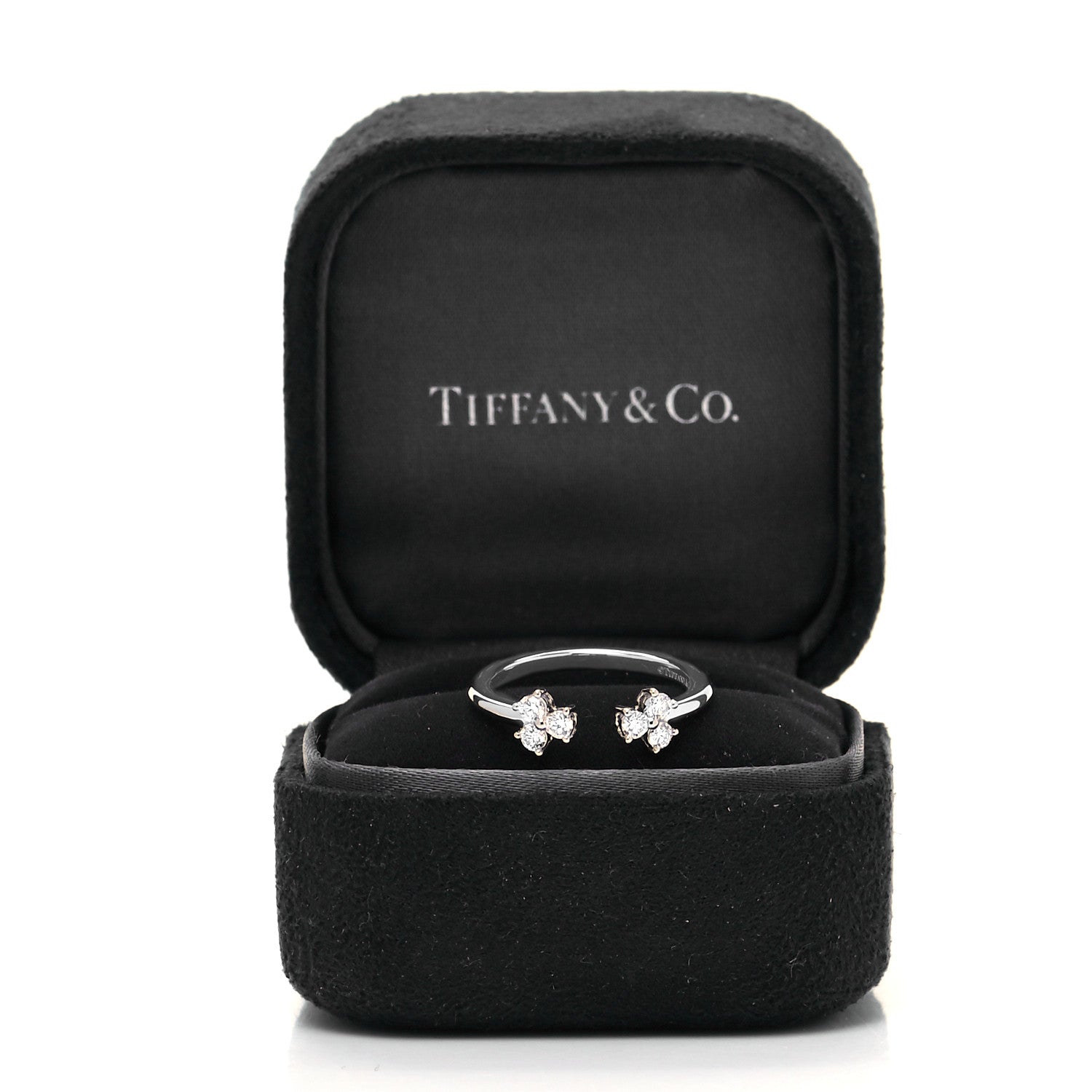 Tiffany Platinum Diamond Aria Open Ring 50 5.5 5 of 5