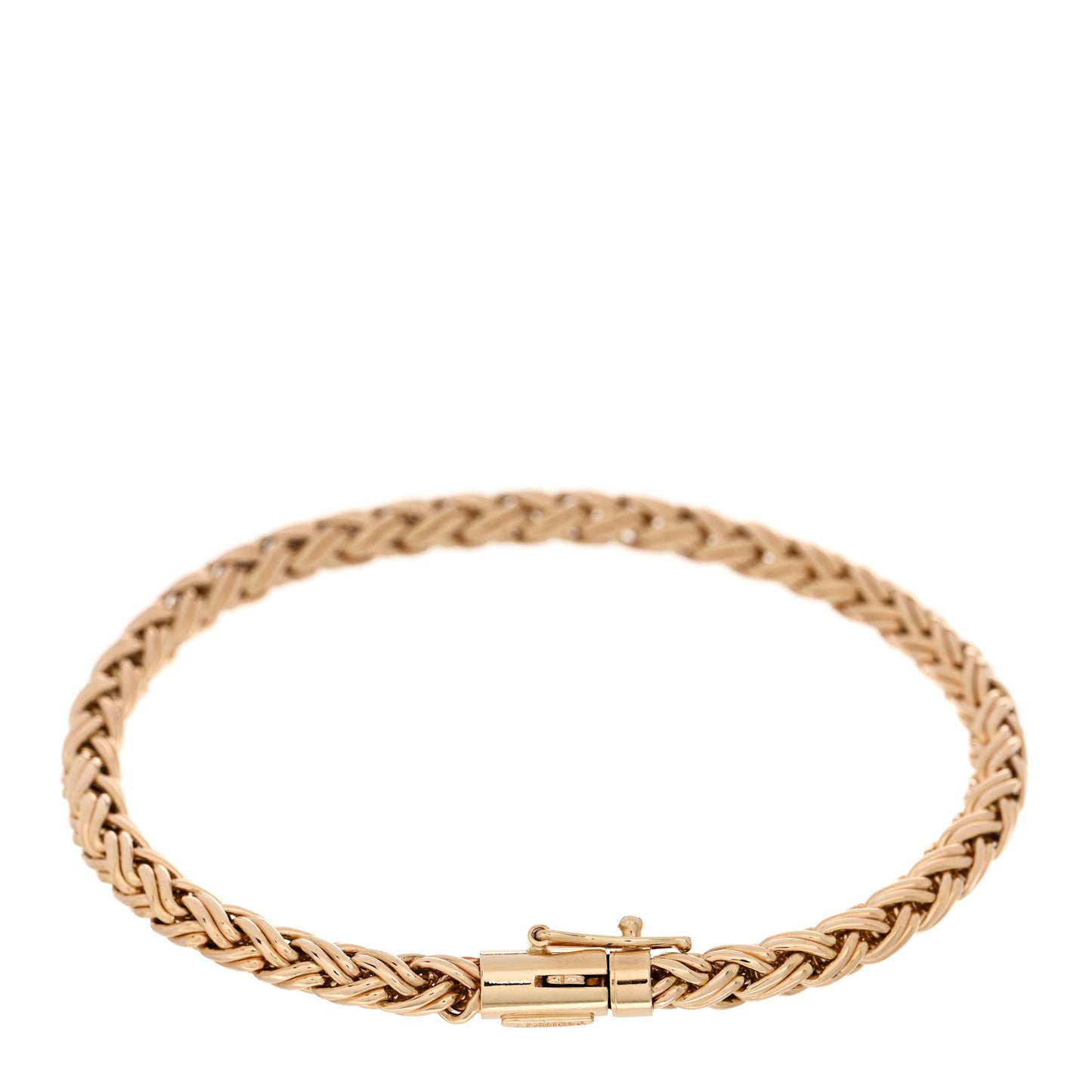 14K Rose Gold Wheat Chain Bracelet