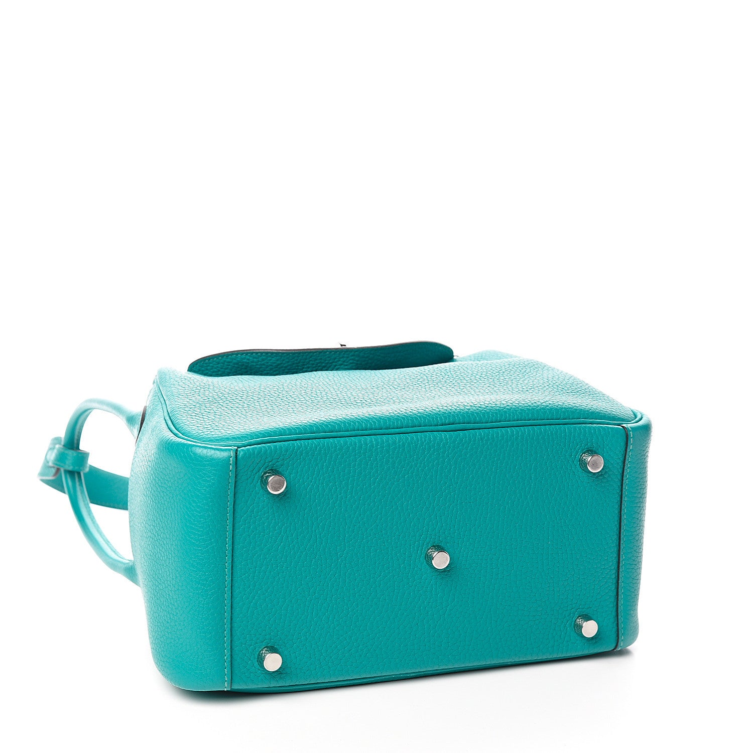 Hermes Taurillon Clemence Lindy 26 Bleu Paon 3 of 8