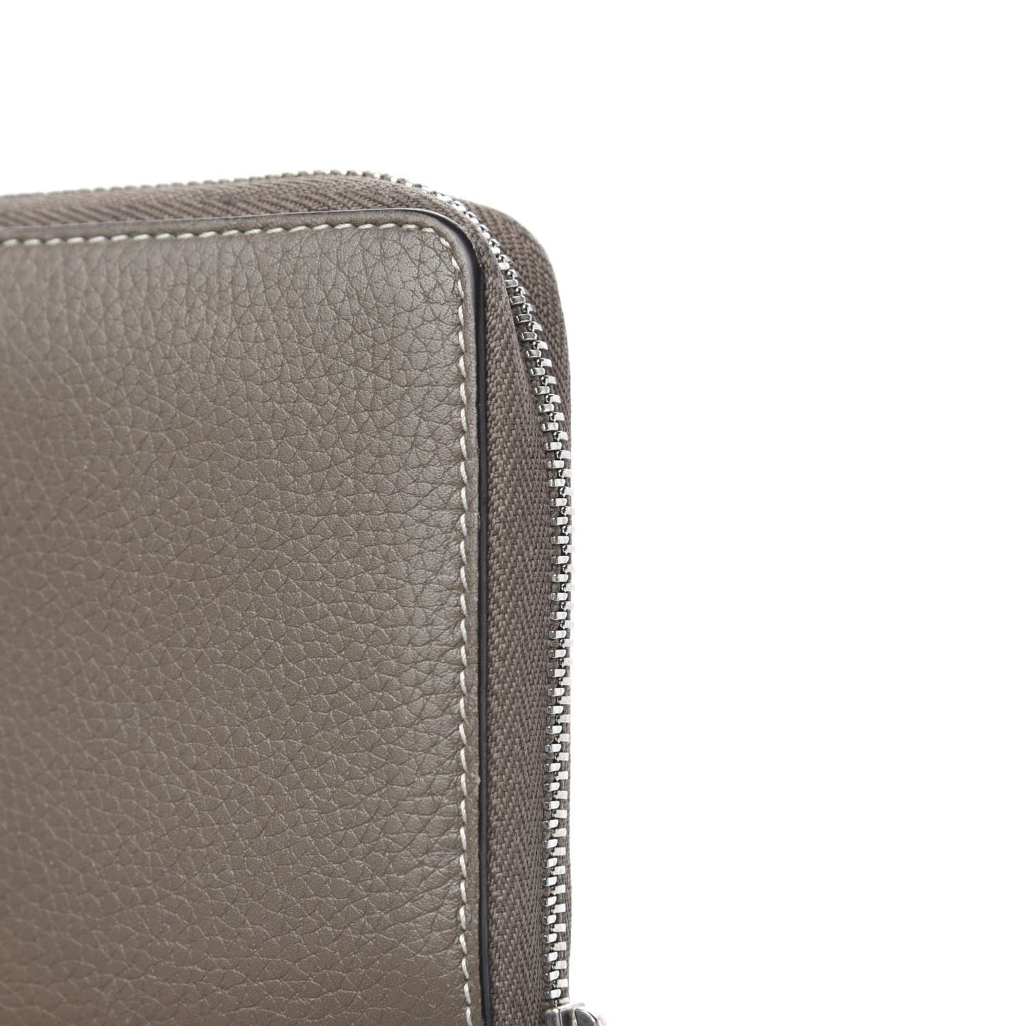 Drummed Calfskin Zip Around Multifunction Wallet Souris