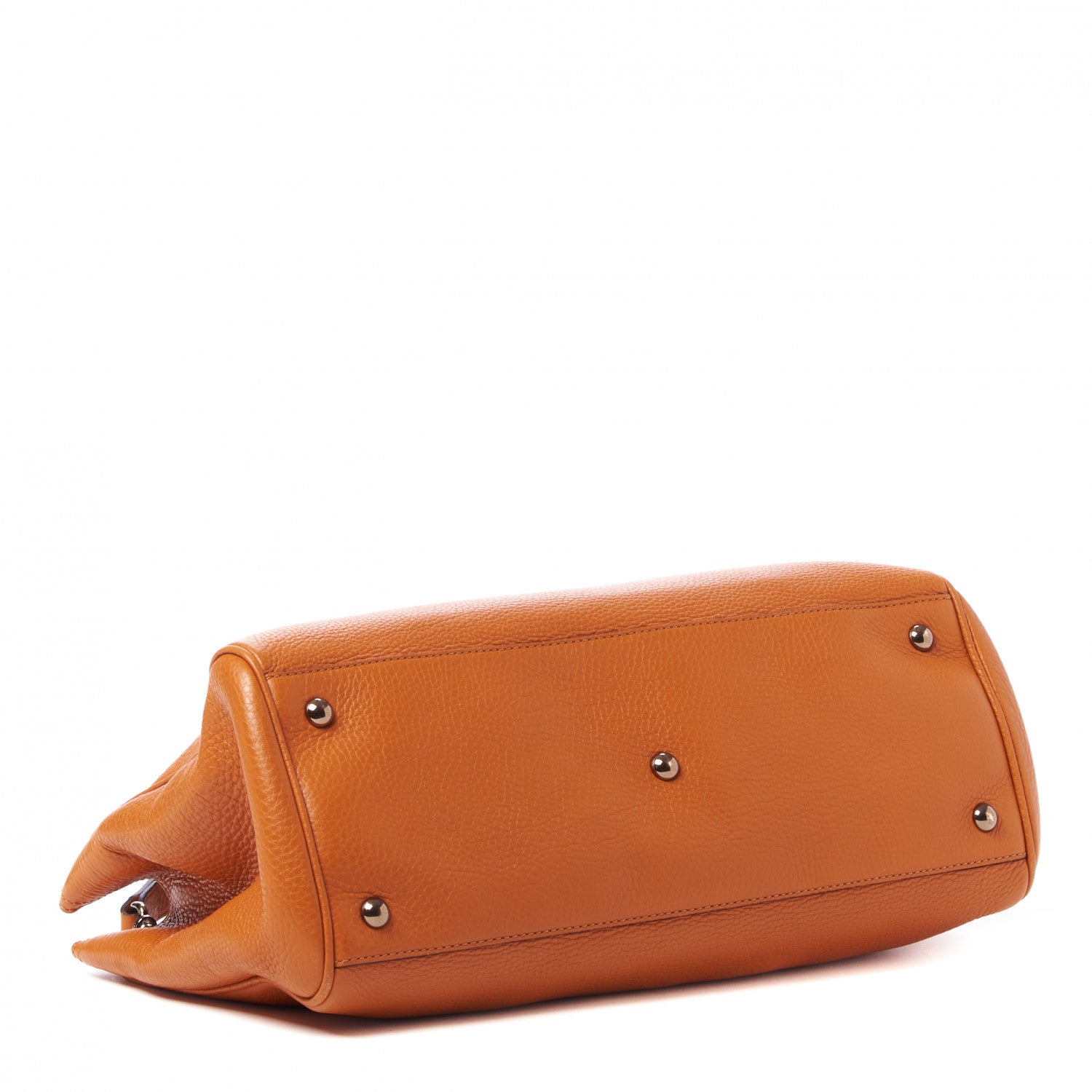 Gucci Cellarius Calfskin Medium Bamboo Shopper Tote Orange 4 of 9