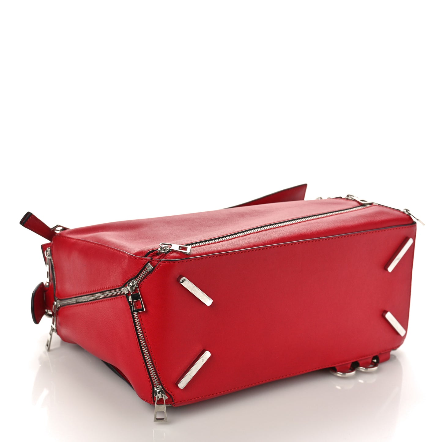 Calfskin Zipper Puzzle Bag Red