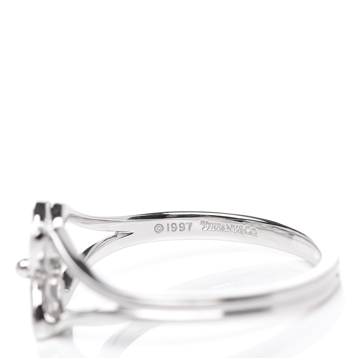 Tiffany Platinum Diamond Victoria Ring 51 5.75 6 of 6