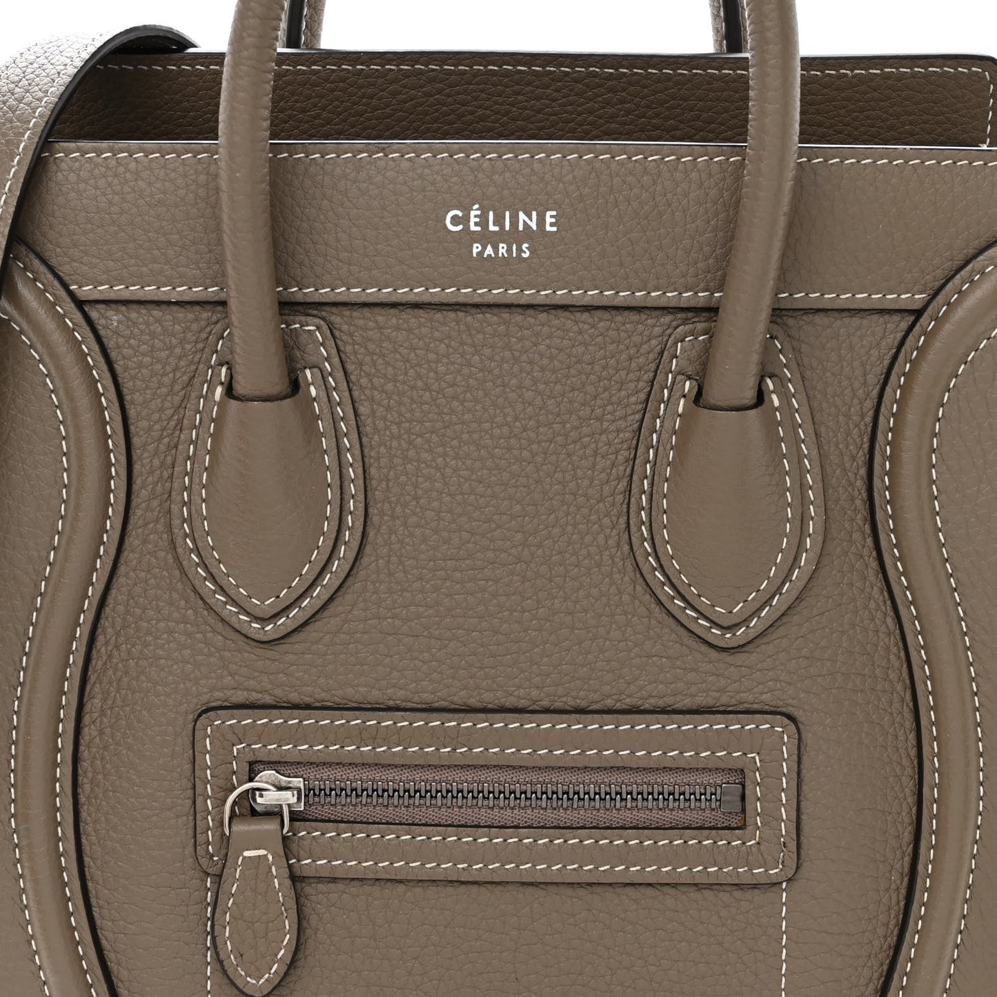 Drummed Calfskin Nano Luggage Souris