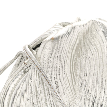 Bottega Veneta Metallic Bark Calfskin The Mini Pouch Silver 11 of 13