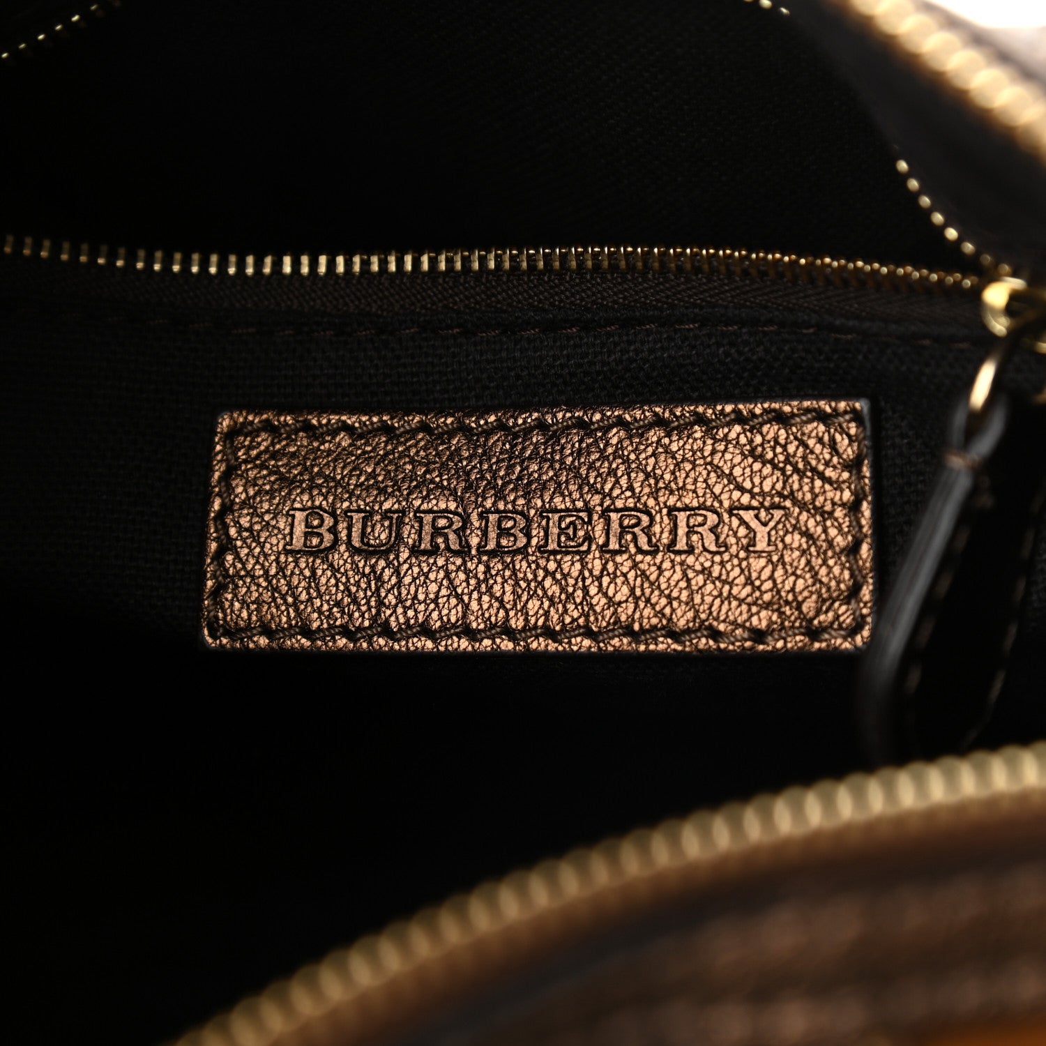 Burberry Haymarket Check Medium Alchester Bowling Bag Bronze 8 of 14