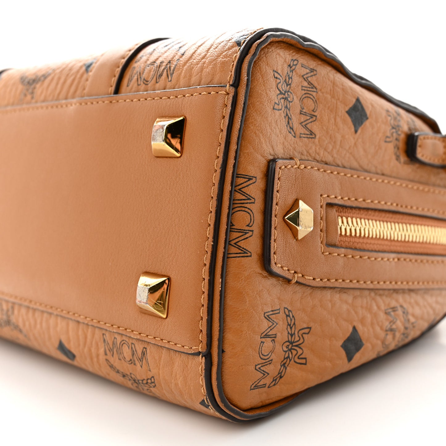 Visetos Small Boston Bag Cognac