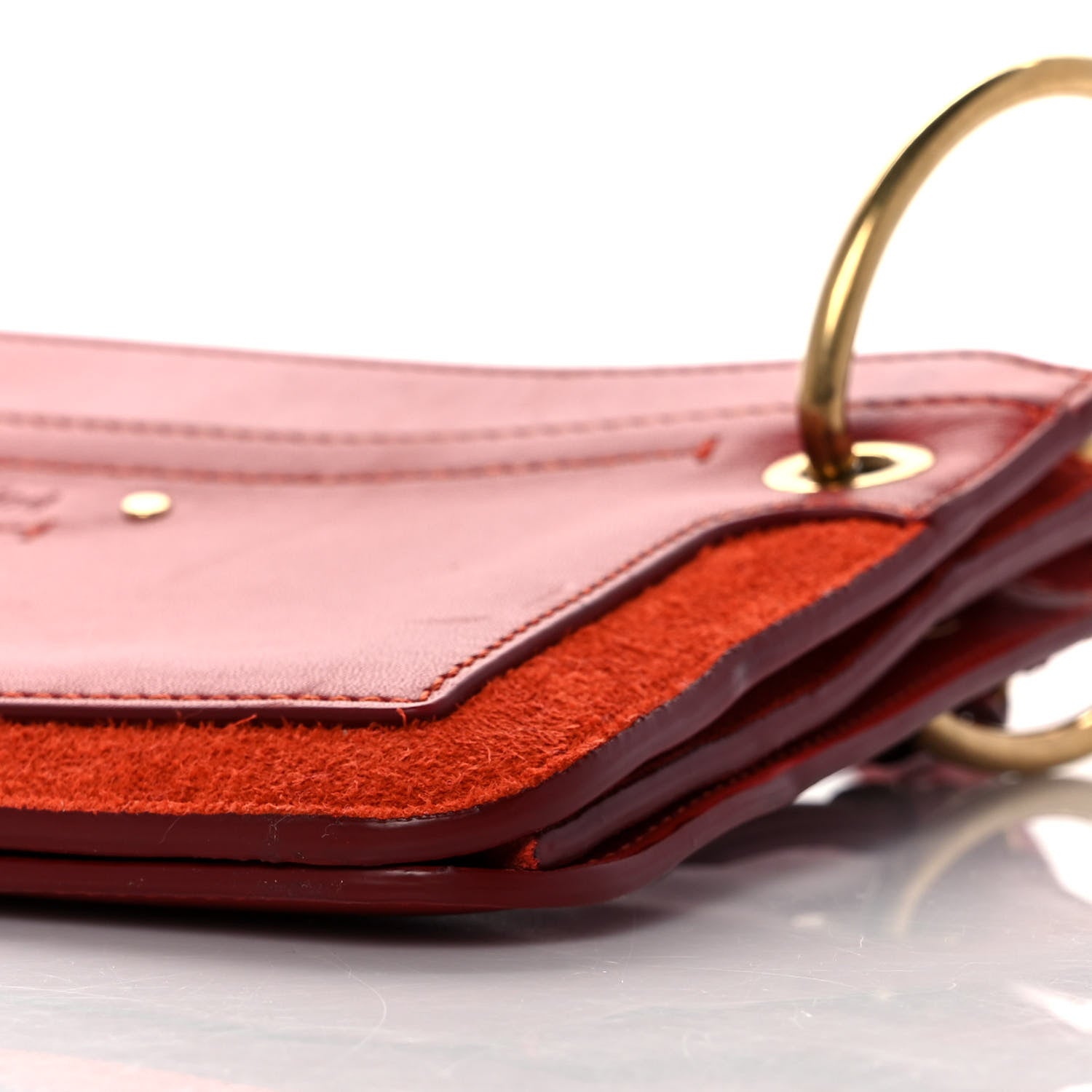 Chloe Calfskin Suede Roy Crossbody Bag Earthy Red 9 of 9