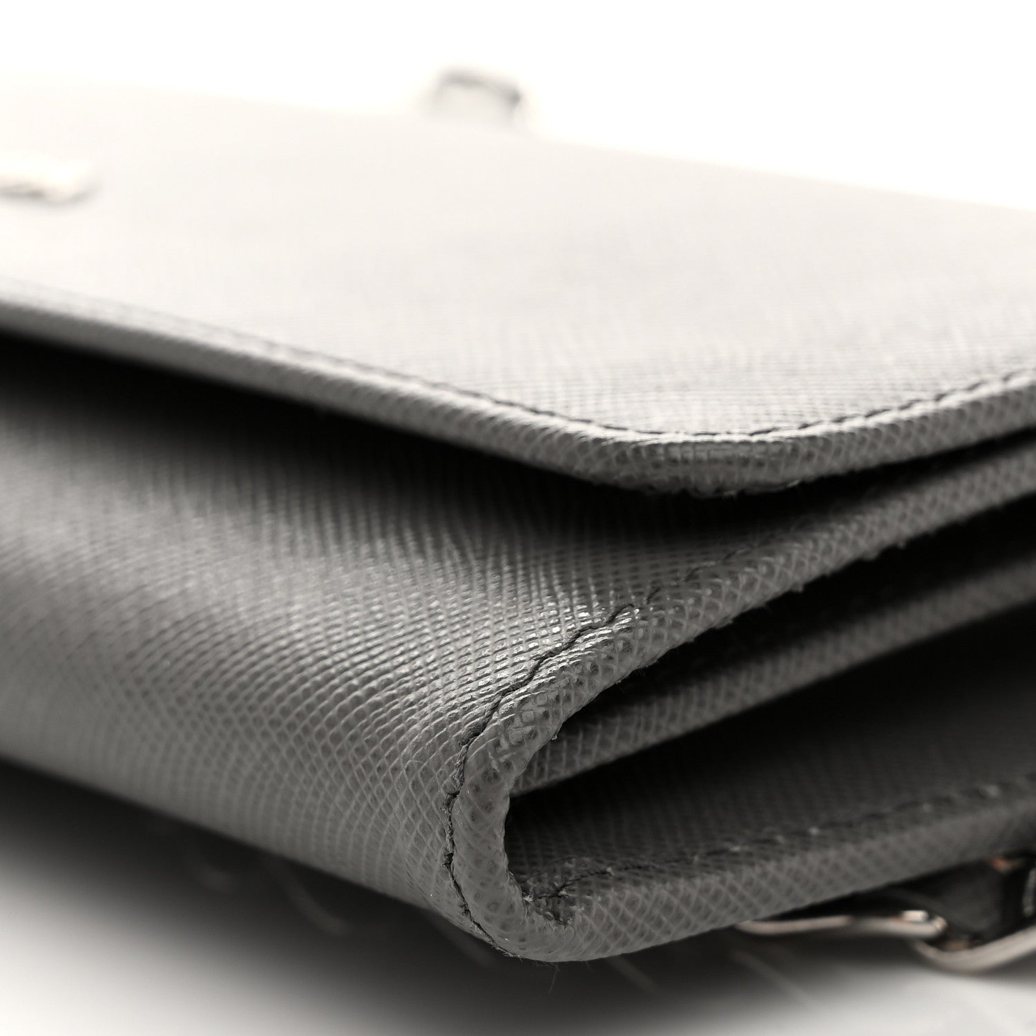 Prada Saffiano Metal Oro Chain Wallet Marmo 10 of 11