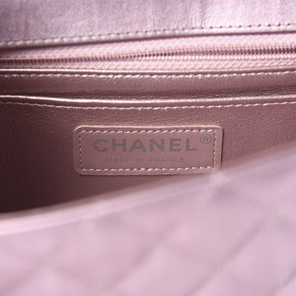 Chanel Metallic Calfskin Quilted Mini Rectangular Flap Pink 8 of 11