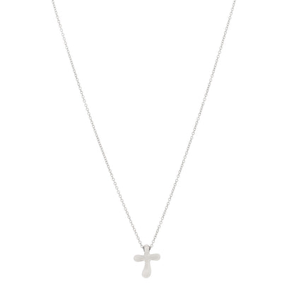 Tiffany Platinum 12mm Elsa Peretti Cross Pendant Necklace 1 of 3