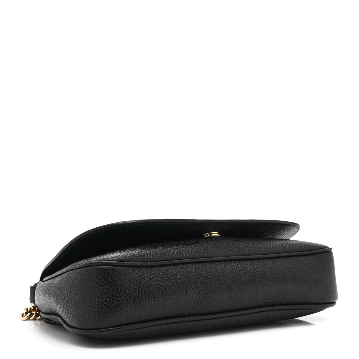 Gucci Pebbled Calfskin Medium Soho Flap Crossbody Black 4 of 11