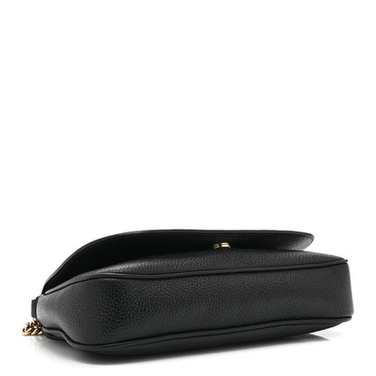 Gucci Pebbled Calfskin Medium Soho Flap Crossbody Black 4 of 11
