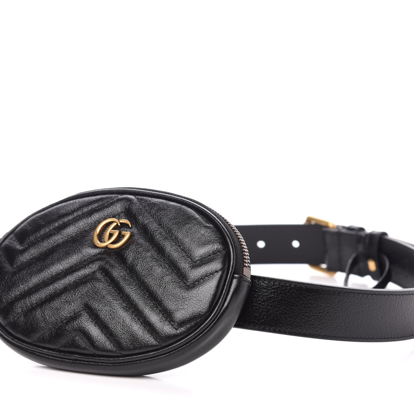 Calfskin Matelasse GG Marmont 2.0 Multi Belt Bag 95 38 Black