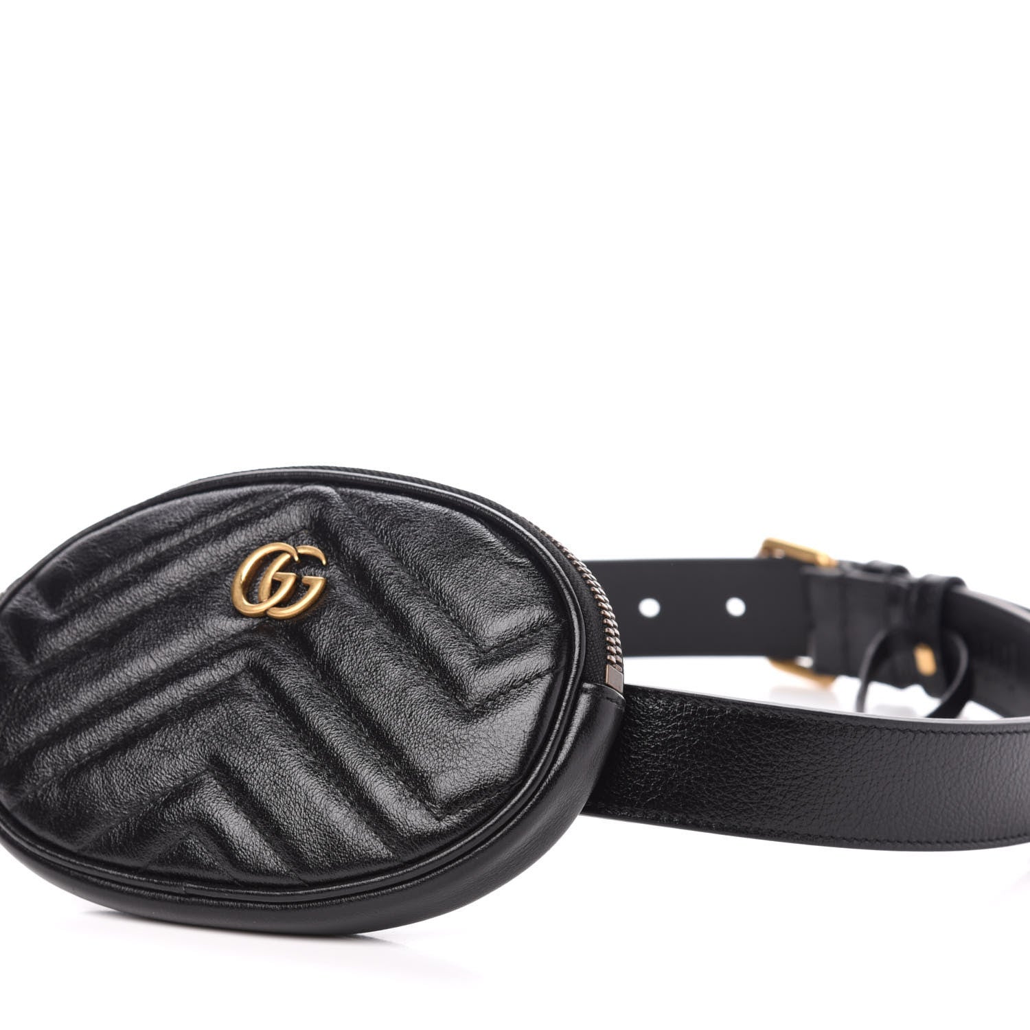 Gucci Calfskin Matelasse GG Marmont 2.0 Multi Belt Bag 95 38 Black 9 of 11