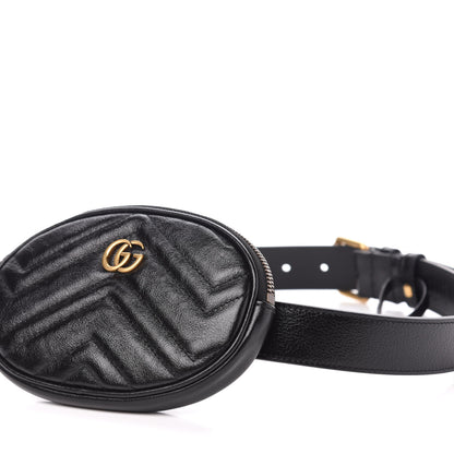 Gucci Calfskin Matelasse GG Marmont 2.0 Multi Belt Bag 95 38 Black 9 of 11