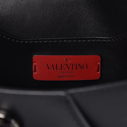 Valentino Garavani Calfskin V Rivet Chain Clutch Black 6 of 9