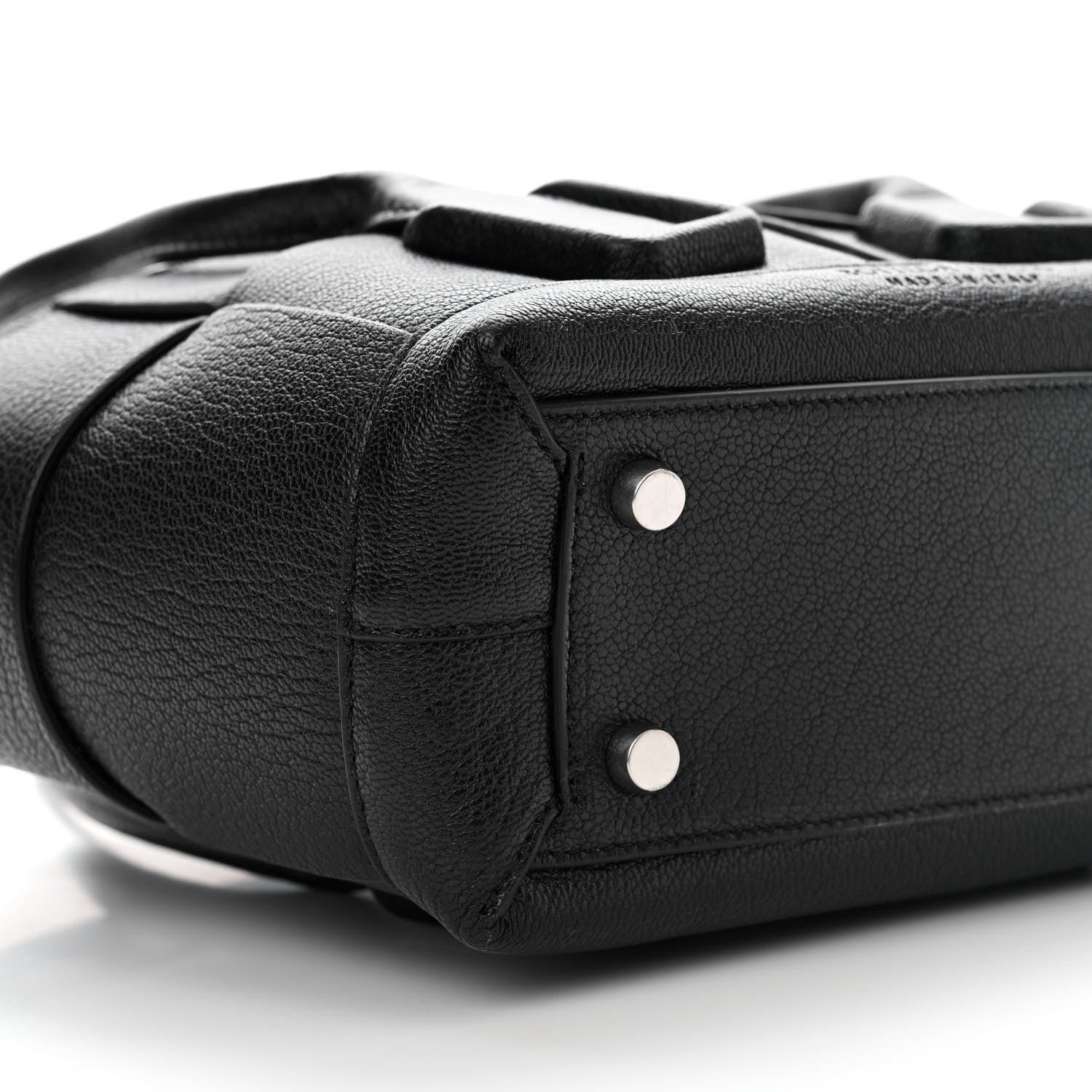 Bottega Veneta Grained Calfskin Mini Maxi Intrecciato Arco 33 Black 9 of 11