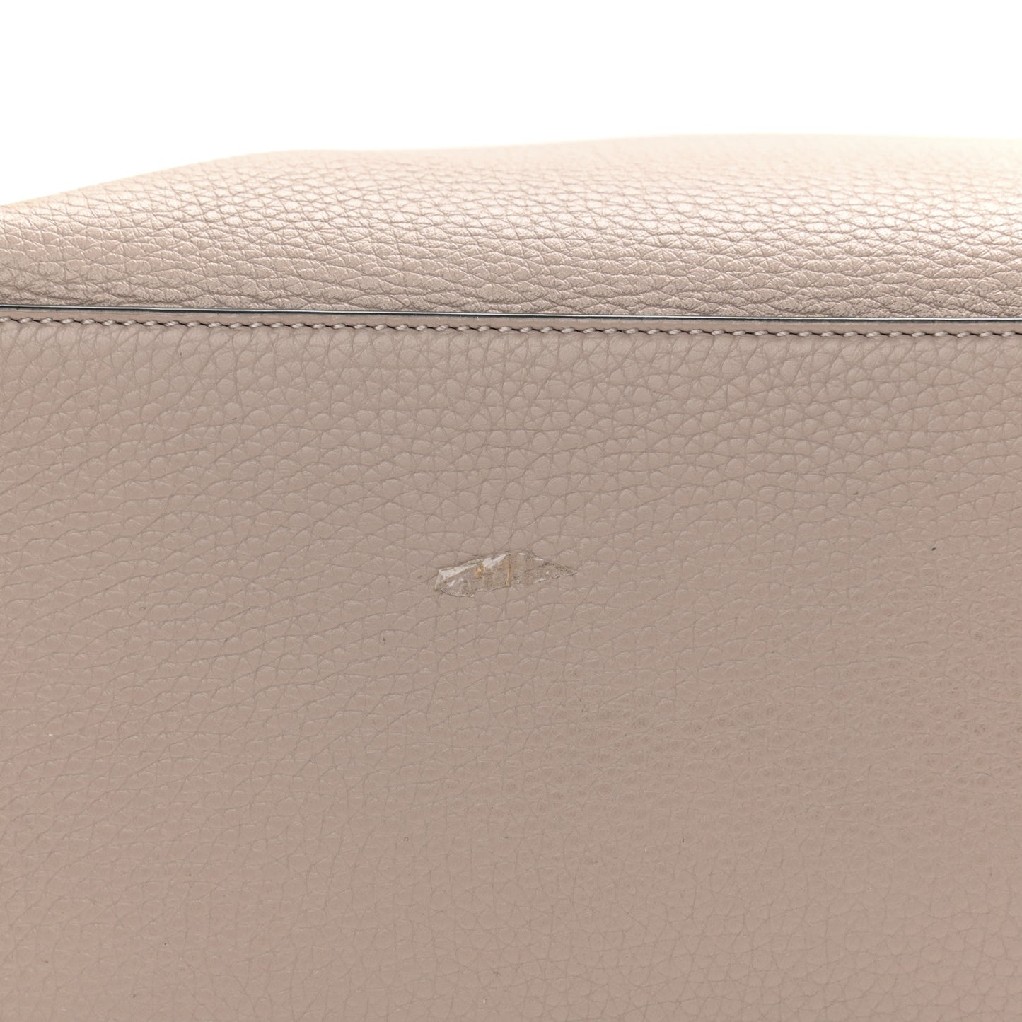 Grained Calfskin Rockstud Shoulder Tote Poudre
