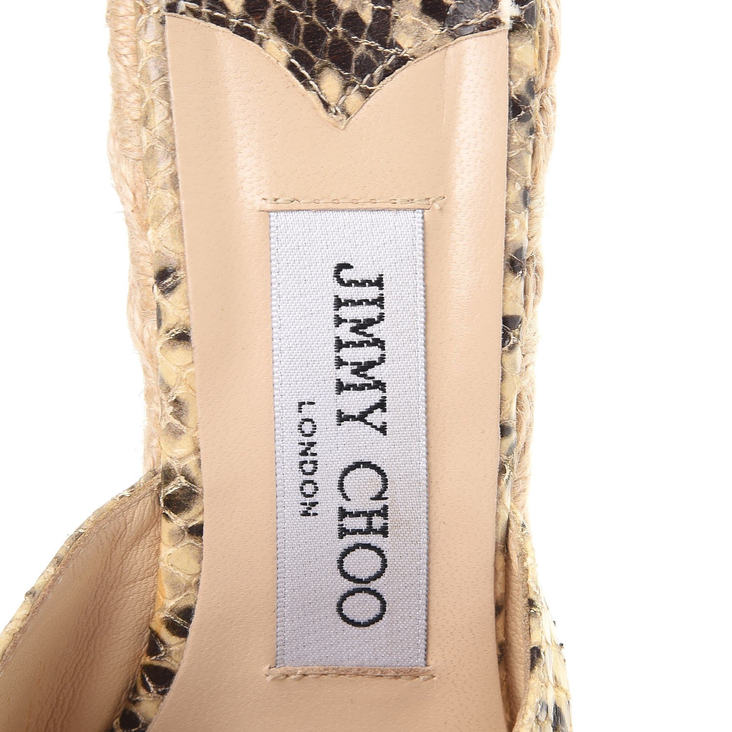 Jimmy Choo Python Phyllis Espadrille Wedges 36 Natural 9 of 14