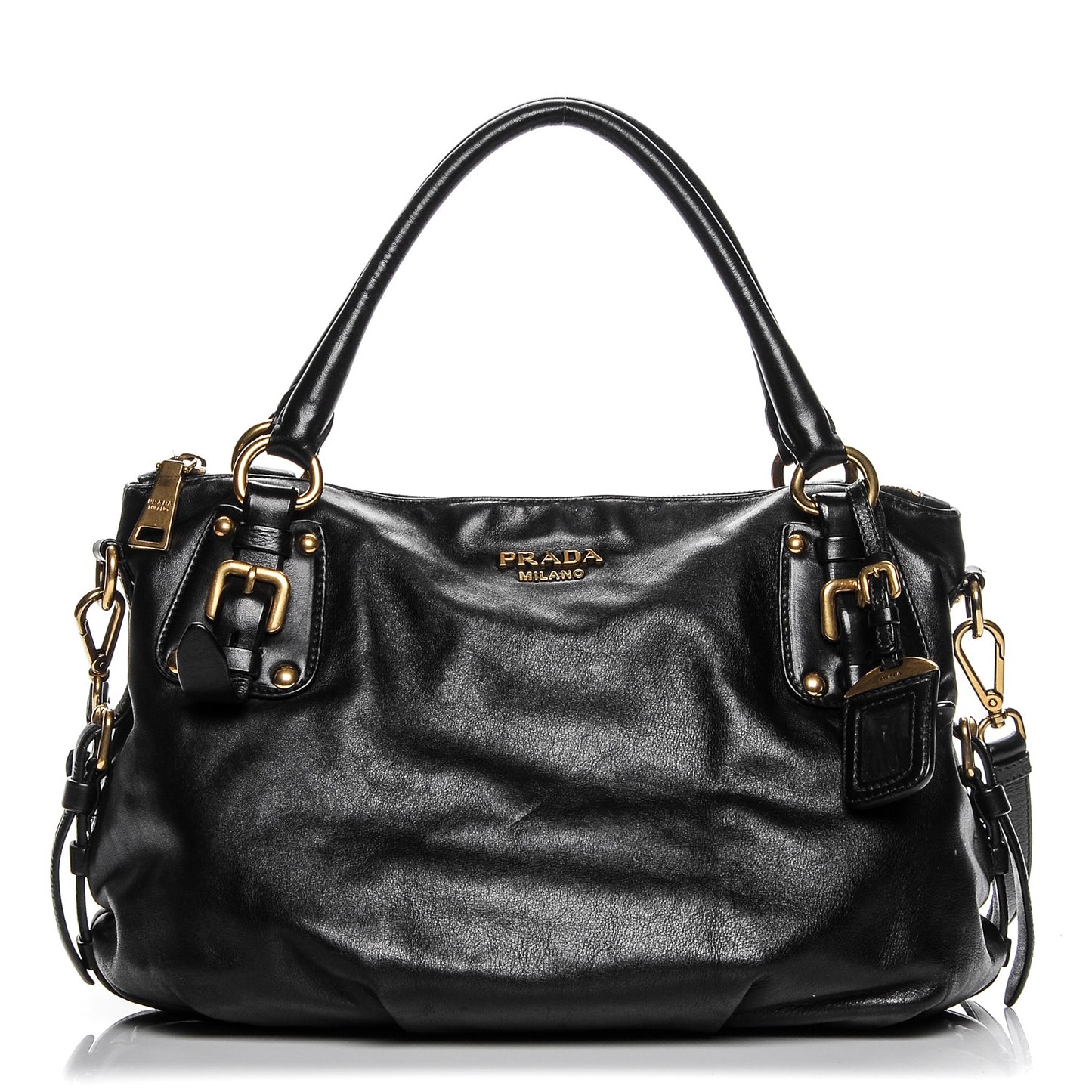 Soft Calf Shoulder Bag Nero Black