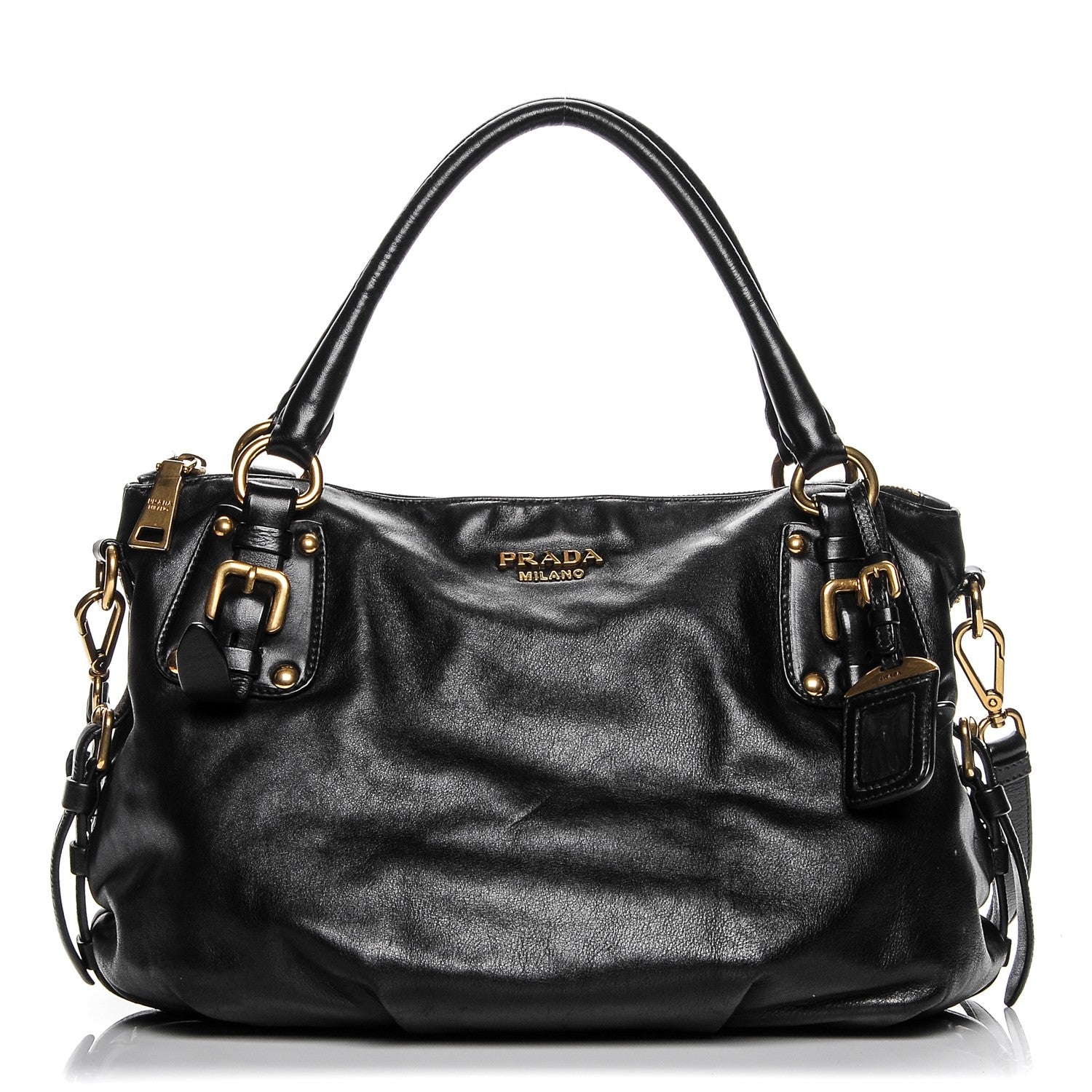 Prada Soft Calf Shoulder Bag Nero Black 1 of 9
